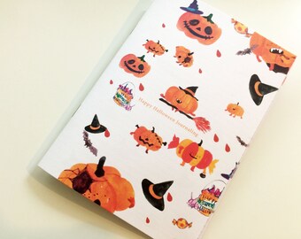 Happy Halloween journaling, travelers notebook insert ,TN personal, Foxy notebook, Pocket, Standard, Passport, Diary, A5, A6, B6, Midori,