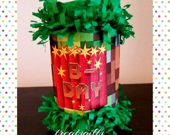 Minecraft Birthday - Minecraft Mini Pinata - Minecraft Goody Bags - Minecraf Party- Minecraft party favors - Minecraft souvenir- Minecraft