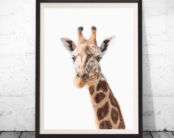Giraffe Print, Giraffe photo, Giraffe Wall Art, Kids Room Decor, Nursery Animal Print,Safari Nursery Art,Nursery Printable,Modern baby room