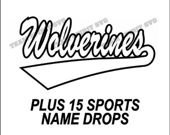Wolverines Swoosh Download Files - SVG, DXF, EPS, Silhouette Studio, Vinyl Cutting Files, Digital Cut Files - Use with Cricut and Silhouette