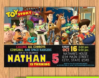 Toy Story Invitation, Toy Story Invites, Toy Story Birthday Invitation, Toy Story Card, Toy Story Party, Printables