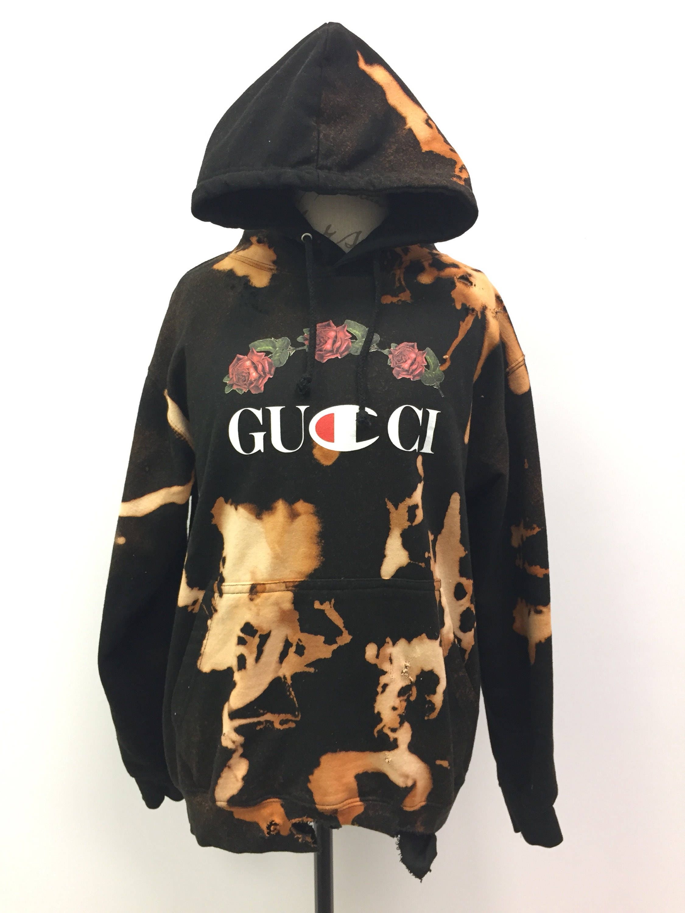 Gucci x Champion Distressed Hoodie