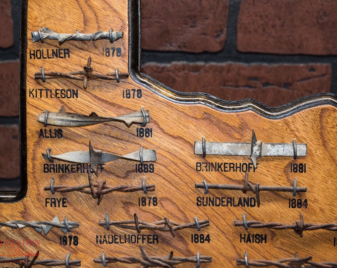 Amos Crouch Texas Barbed Wire Display | 1869-1889 Antique Barbed Wire Collection