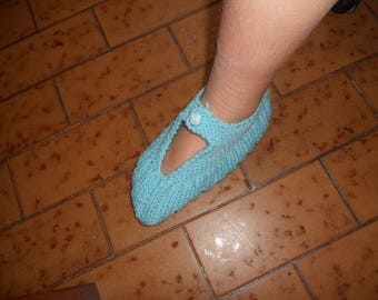 Slippers evening or night with acrylic yarn