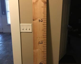 Oops! Sale Wood Burned Growth Chart Ruler