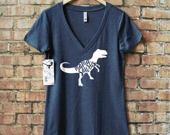 Mamasaurus Shirt. Mothers Day Gift. Family Shirt. Gift For Mom. Mamasaurus V-Neck. Dinosaur Tee. Baby Announcement Gift. Baby Shower Gift