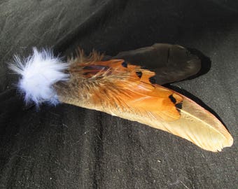 Pheasant Feather Hair Clip