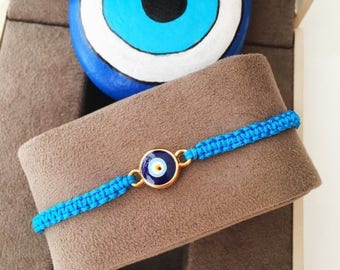 Evil Eye Bracelet Blue String Bracelet Friendship Bracelet