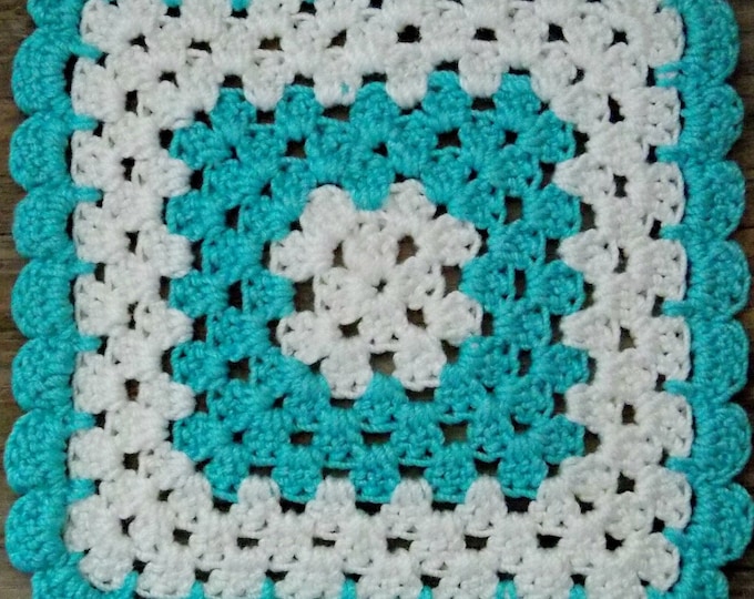 Blue white lace napkin crochet lace doily set of 4 crocheted decoration crochet table decorative crochet ornaments