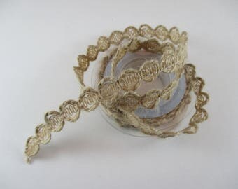 Lace Ribbon, natural linen, fancy, Openwork, 13 mm wide.