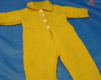 Vintage Handknitted Jumpsuit for 16 in Babydoll, Good cond