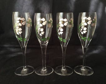 7.5" Perrier Jouet champagne flutes, set of 2