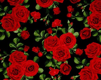 Rose fabric | Etsy