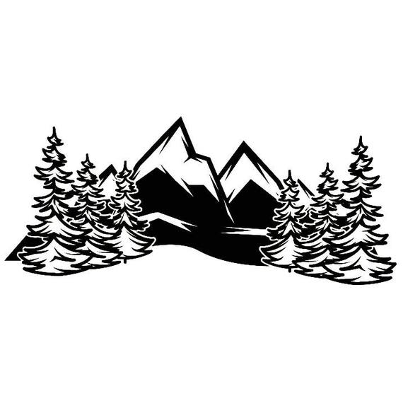 Free Free Mountain Range With Trees Svg 290 SVG PNG EPS DXF File