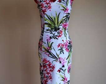 Wiggle Dress / Tropical Dress / Pencil Dress
