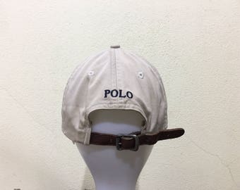 polo leather strap hat