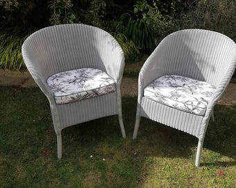 Lusty Lloyd loom chairs - vintage Lloyd loom - CC41 utility furniture