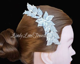 Silver Leaf Rhinestone Hair Comb, Silver Bridal Hair Comb, Rhinestone, Bridal Hair Comb, Wedding Hair Comb, Hair Comb