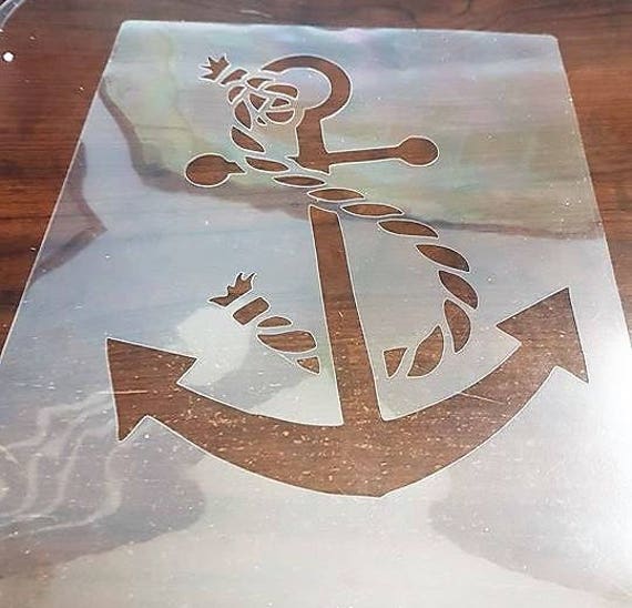 Large Anchor Stencil handcut