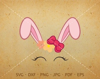 Download Bow bunny svg | Etsy