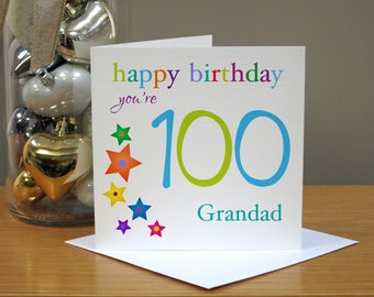100th birthday card | Etsy