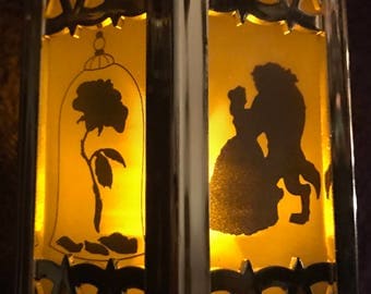 Disney - Beauty and the Beast - Battery-Operated Plastic Mini Lantern (Gold)
