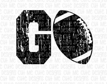 SVG DXF PNG cut file cricut silhouette cameo scrap booking Go Football Distressed