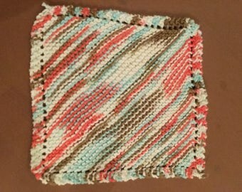 100% cotton knitted dish cloth.