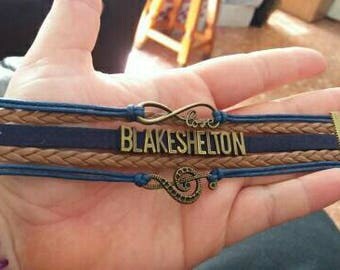 Unisex Personalized Music Infinity Bracelet