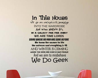 geek wall decal | etsy geek wall decal | etsy