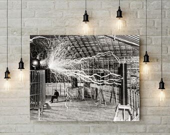 Nikola Tesla, Inventor, Engineer, Physics Art, Science Art Poster, Wall Decor, Nikola Tesla Photo
