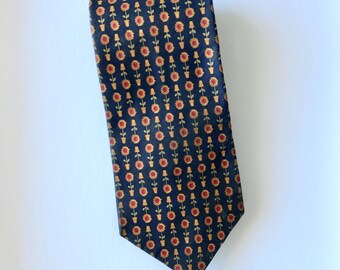 Polyester Sunflowers Mens Necktie Zoloft Corporate Tie