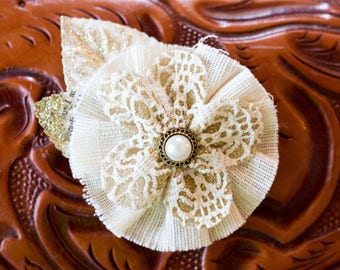 Newborn Tie back, Photography Prop, Headband, Bow, Shabby Chic