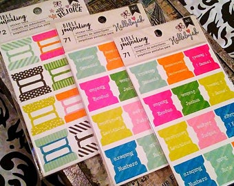 3 pk Bundle Set by American Crafts : Set of 3 Packs of Bible Journaling Sticker Tab Sets
