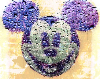 Rainy Mickey in Bangkok Mickey, Disney, imprimable, dessin, peinture, décoration, enfant, tableau, illustration, print