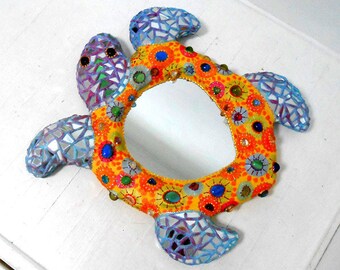 tortue des mers mosaïque miroir