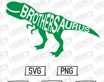 Brothersaurus svg - Brother Dinosaur svg - Brother dino svg - Big Bro Dino svg - family dino