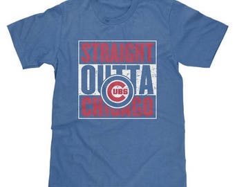 Straight Outta Chicago Cubs Shirt Baseball MLB - Available in Adult & Youth Sizes
