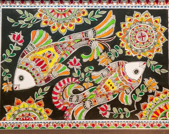 Mithila painting | Etsy