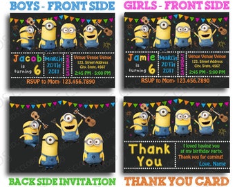 Minion Invitation, Minions Birthday Invite, Minion Birthday Invitation, Minion Birthday Party Invite, Minion Party Printable, Minion Invite