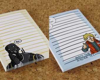 Notepads - K2 and Matt the Radar Technician