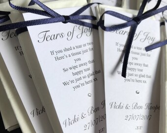 Wedding Tissues - Tears of Joy Wedding Favours - 5004