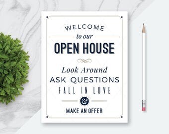 Fall Real Estate Welcome to Our Open House Printables Welcome