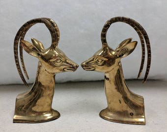 Brass Impala bookends Rosenthal Netter Numbered 11 - 745 Korea
