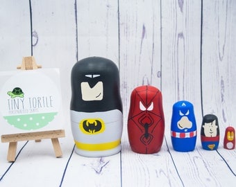 superhero nesting dolls