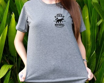 House stark winterfell shirt left heart winter is coming Game of Thrones shirts t-shirts Shot sleeves tumblr Unisex Adult size S/M/L/XL/2XL