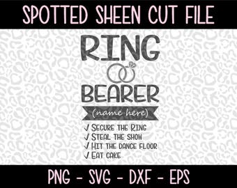 Ring Bearer Shirt PNG SVG eps and dxf Files for Cutting Machines Cameo or Cricut