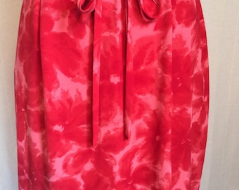 90s Red Floral High Waist Maxi Skirt • Maxi Skirt • Floral Skirt • High Waist Skirt • Red Skirt