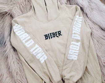 Bieber Purpose Tour Hoodie | Justin Bieber Hoodie | Purpouse Tour Merch | Oversize Hoodie | Sand Hoodie | Purpose World Tour | Bieber Merch