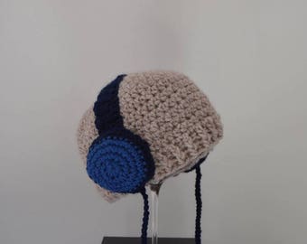 Bonnet crochet casque avec écouteurs